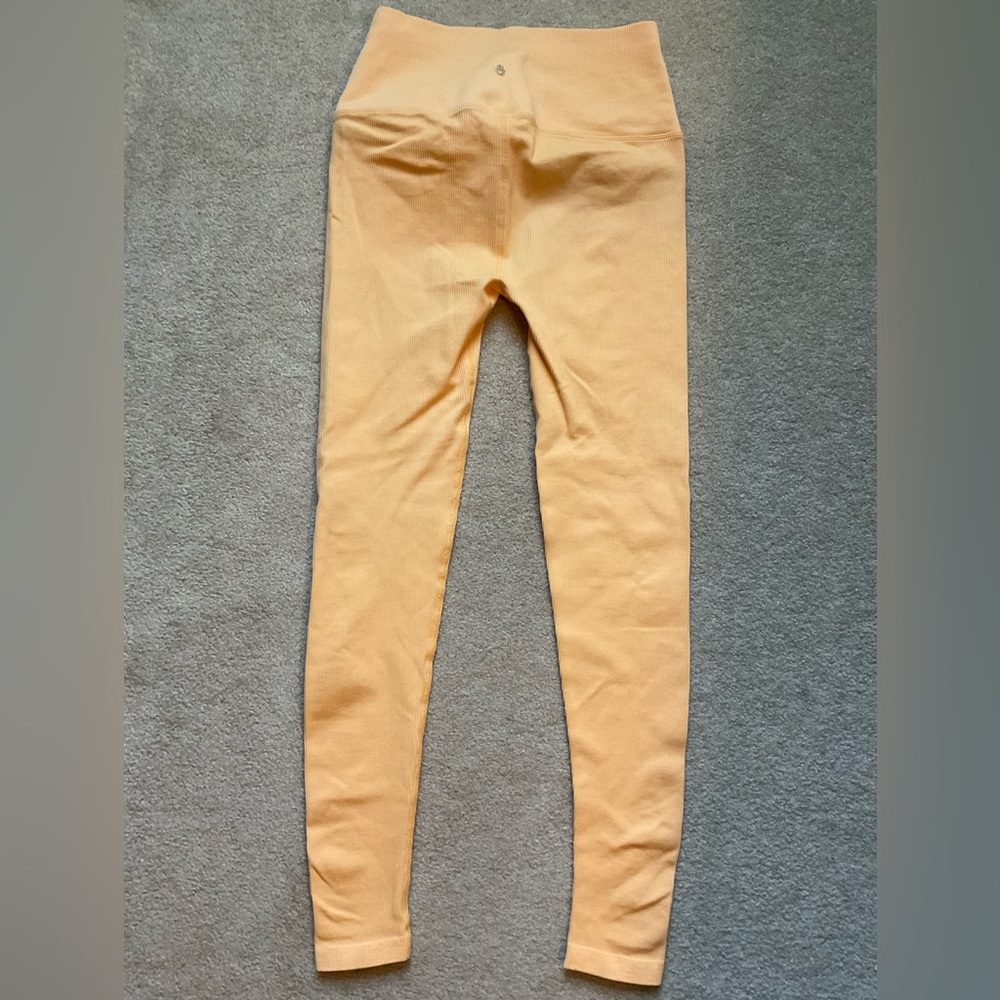 Spiritual Gangster Peach ribbed Leggings xs small gym yoga run hike weights walk